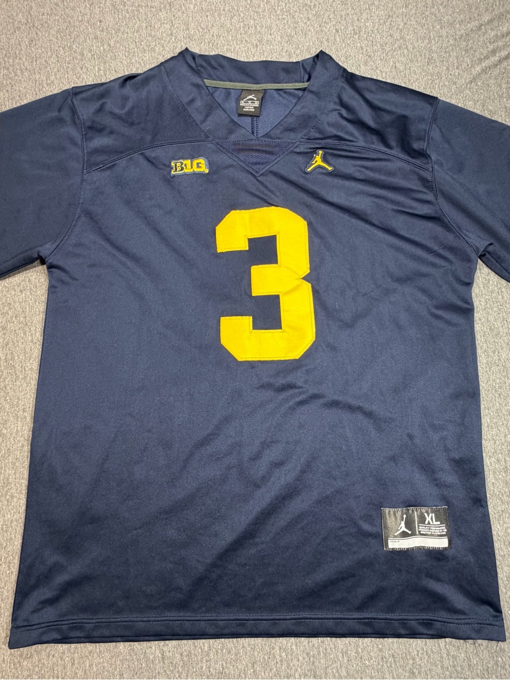 Jordan Brand University of Michigan Wolverines #3 Gary Football Jersey Blue